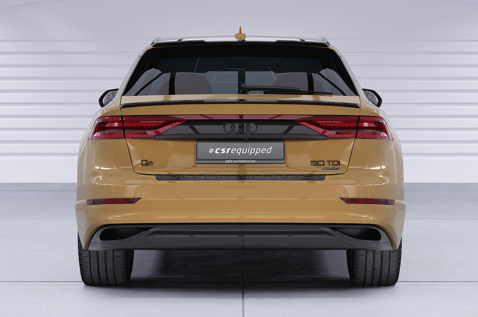 Achterspoiler Audi Q8 / SQ8 /RSQ8 (Typ 4M) glans zwart