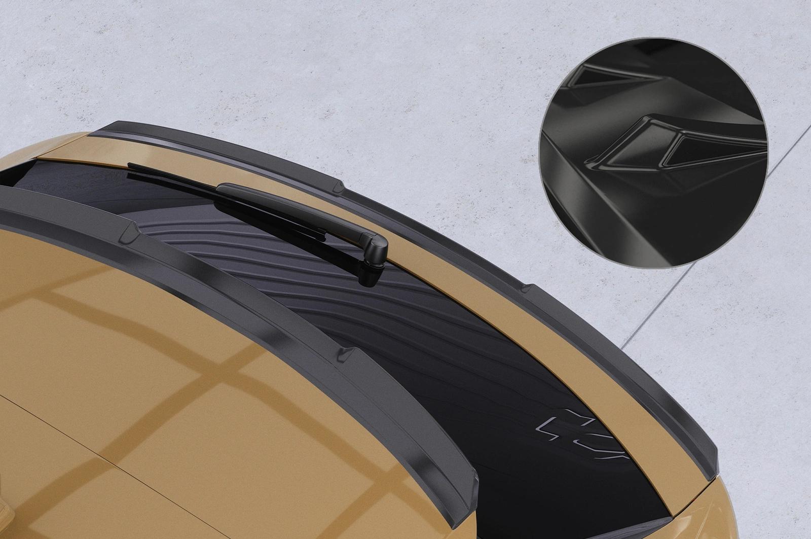 Achterspoiler Audi Q8 / SQ8 /RSQ8 (Typ 4M) glans zwart