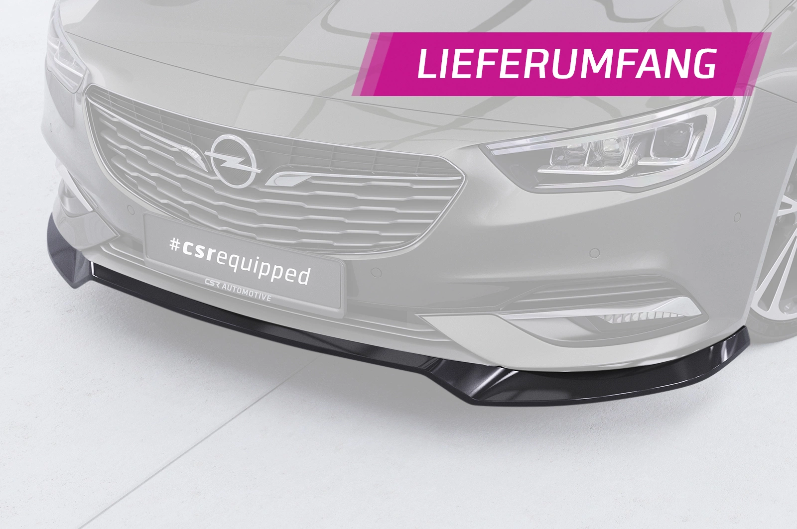 Voorspoiler Opel Insignia B glans zwart