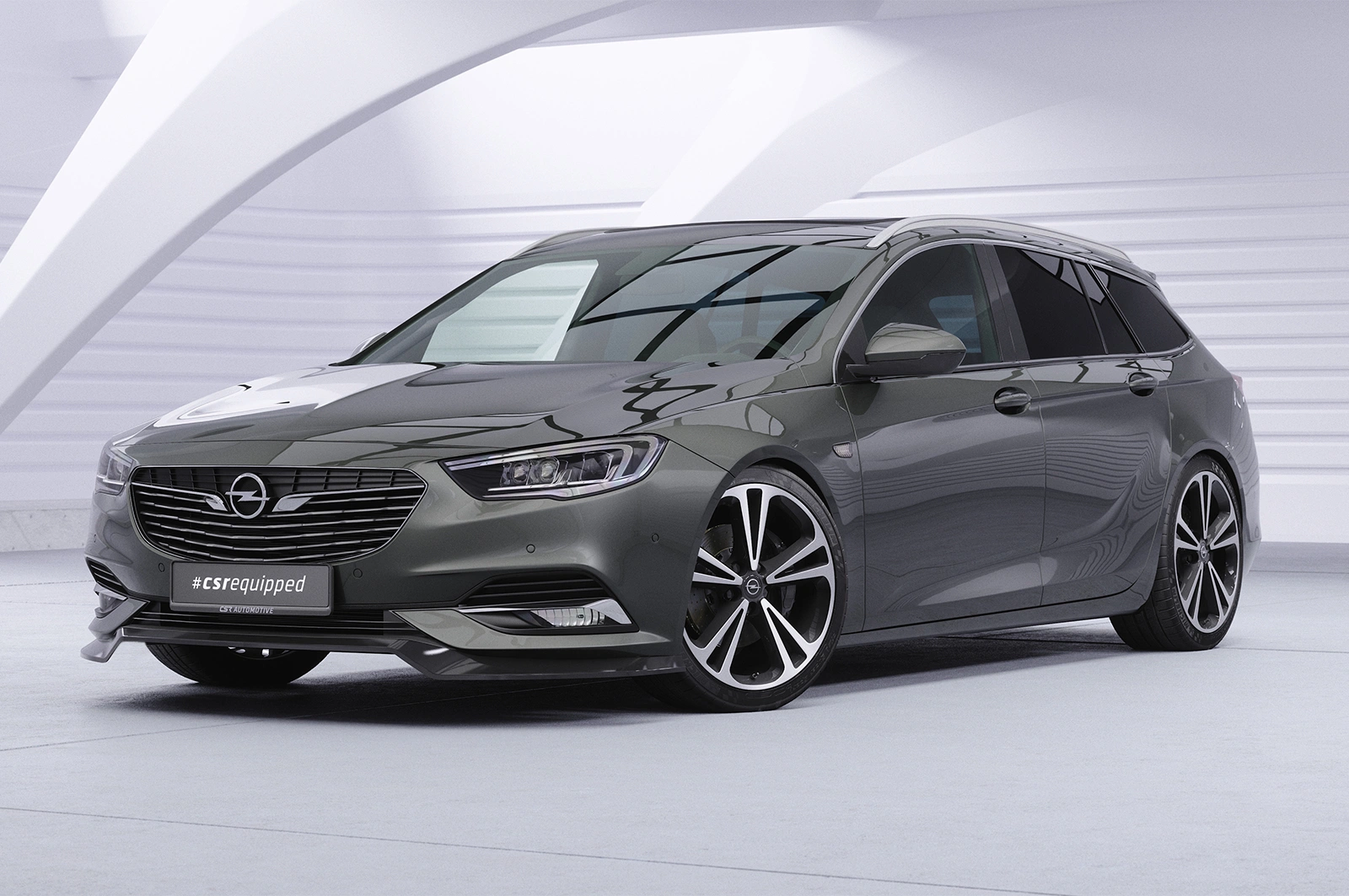 Voorspoiler Opel Insignia B glans zwart