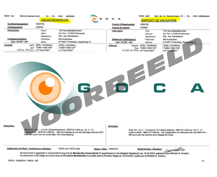 GOCA voor Bilstein