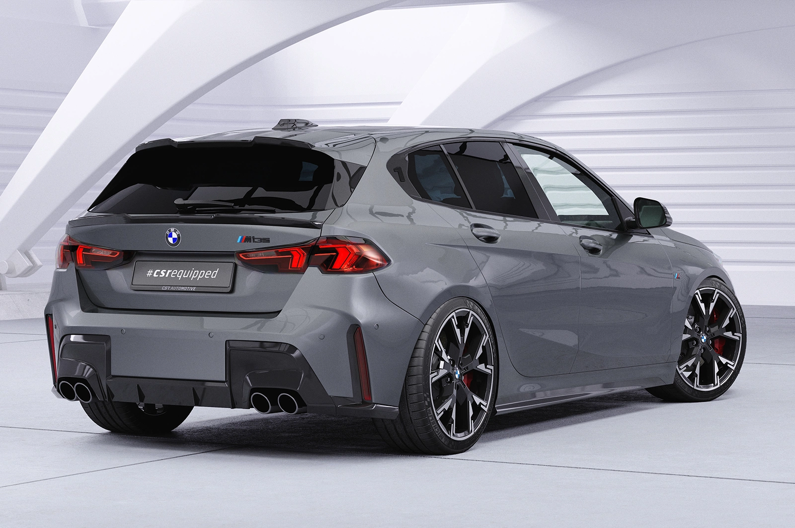 Achterspoiler BMW 1er F70 glans zwart