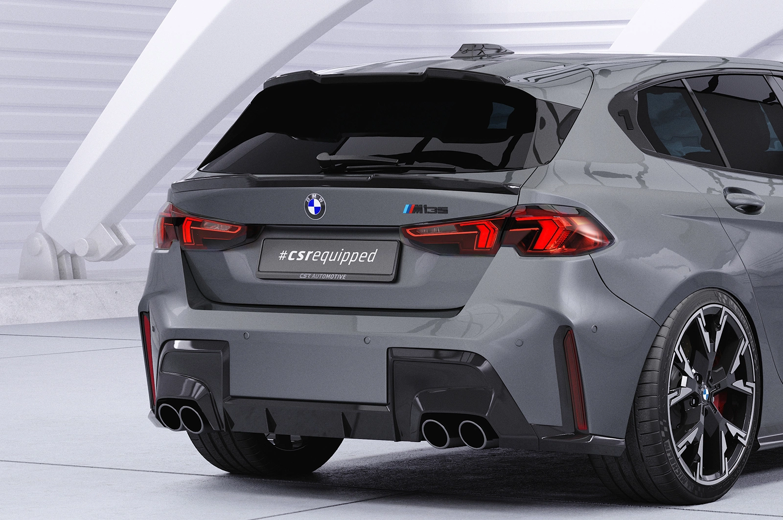 Achterspoiler BMW 1er F70 glans zwart